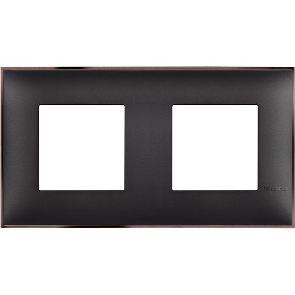 CLASSIA - cover plate 2x2P black nickel image 1