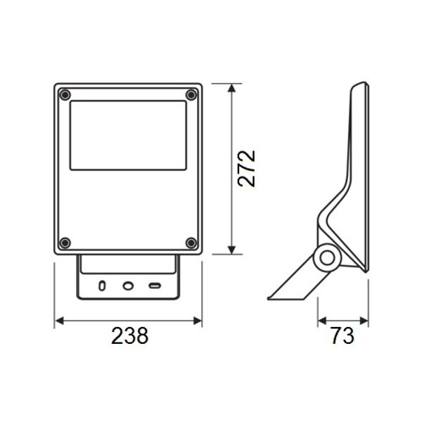 FORCA LED Mini 67W 7500lm 4000K IP65 asymmetric, grey image 4