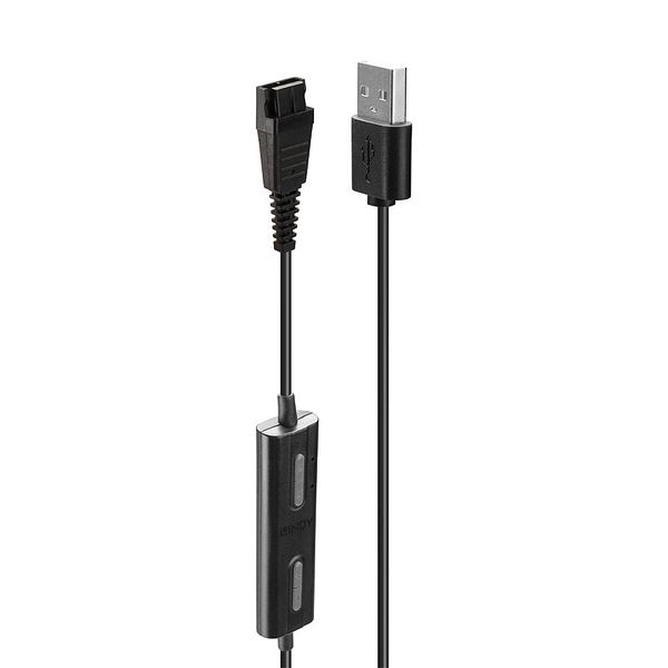 USB Type A to Quick Disconnect (Jabra) Headset Adapter For use with Jabra QD Headsets image 1