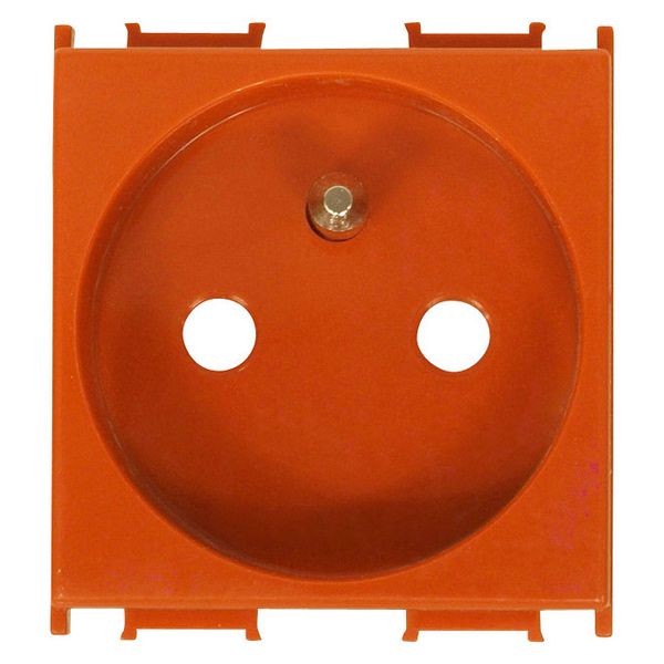 Socket with earthed pin and higher protec. cover orange 16A image 1