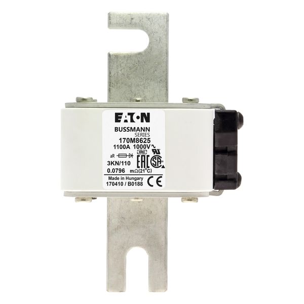 Fuse-link, high speed, 1100 A, AC 1000 V, DIN 3, 74 x 92 x 138 mm, aR, DIN, IEC, single indicator image 18