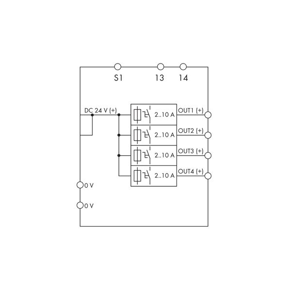 Electronic circuit breaker 4-channel 24 VDC input voltage image 6