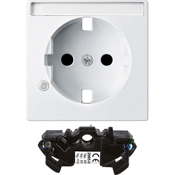 Surge protection expansion set for SCHUKO sockets, polar white, System M image 1