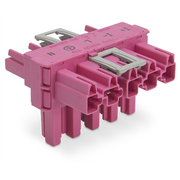 T-distribution connector 5-pole Cod. B pink image 3