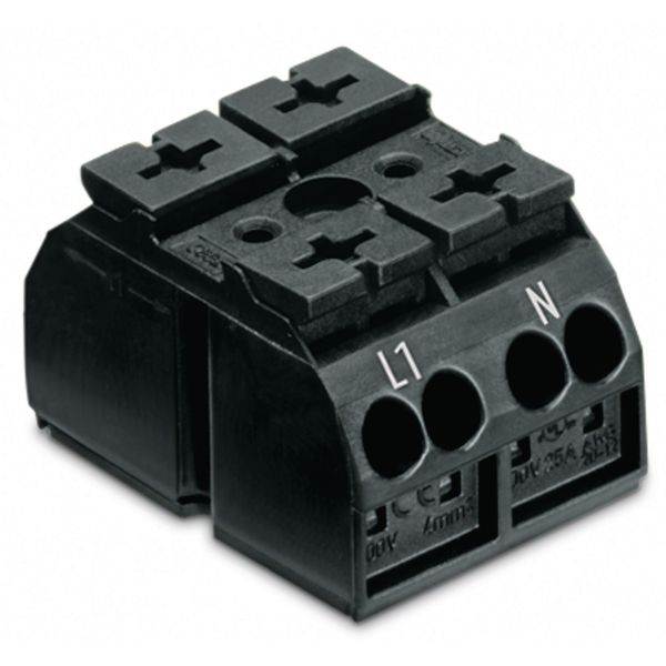 862-1552/999-950 4-conductor chassis-mount terminal strip; suitable for Ex e II applications; without ground contact image 1