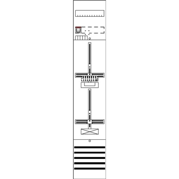 DF19Q11 Meter panel, Field width: 1, Rows: 0, 1350 mm x 250 mm x 160 mm, IP2XC image 17