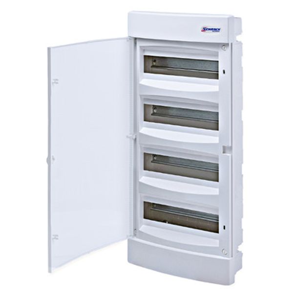 Flush-mounted enclosure 4-rows, 48MW, IP40, white door image 1