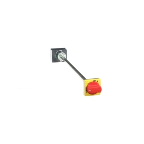 Extended rotary handle, ComPact NSXm, red handle/yellow front, shaft length 200-600mm, IP65 image 2