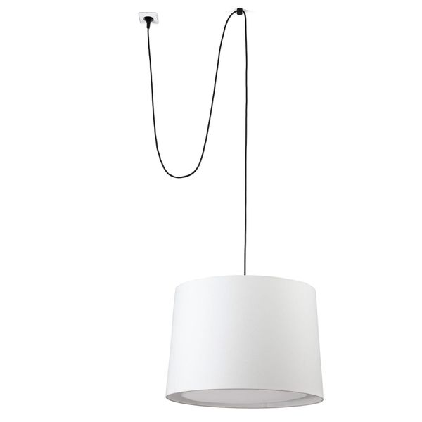 CONGA PENDANT LAMP WITH PLUG E27 ø500*350*ø450 WHI image 1