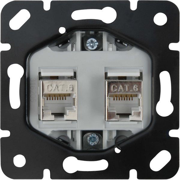 Thea Blu Colorless - General Two Gang Data Socket (2xCAT6) image 1