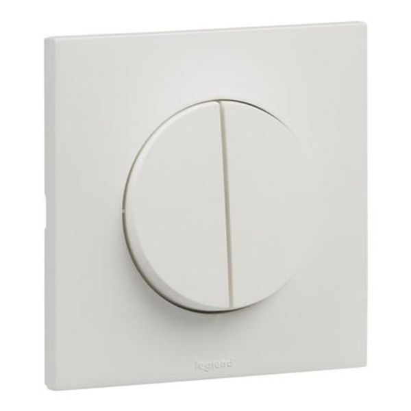 Double two-way switch 10AX Urbano white finish image 1