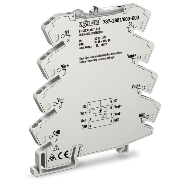 Electronic circuit breaker 1-channel 24 VDC input voltage image 2