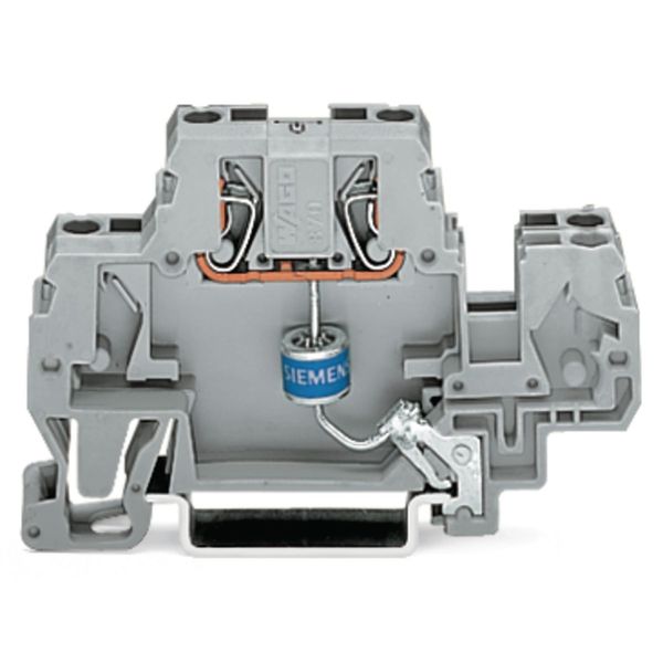 Component terminal block double-deck with gas-filled surge arrester gr image 1