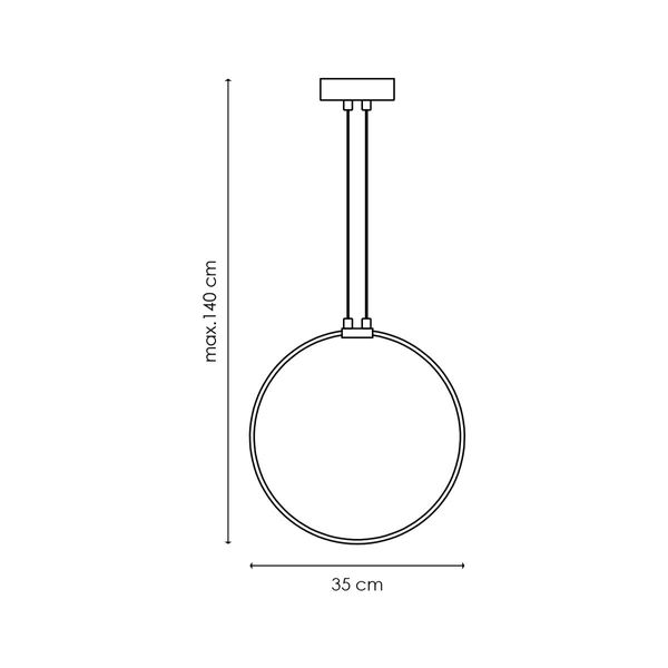 Pendant lamp Eclipse aluminum ⌀35cm 12W image 4