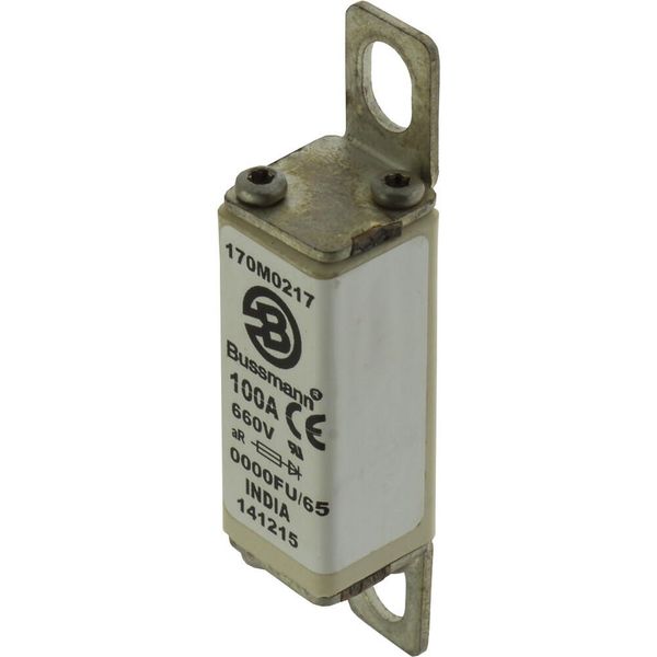 Fuse-link, high speed, 100 A, AC 660 V, size 0000, 18 x 19 x 80 mm, aR, UL image 7