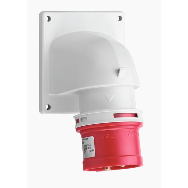 CEE angled appliance plug, IP44, 16A, 5-pole, 400V, 6h, red image 1
