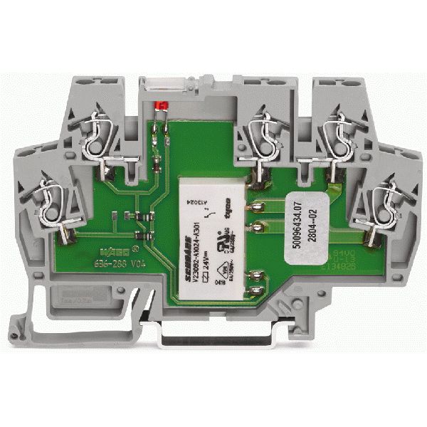 Relay module Nominal input voltage: 24 VDC 1 changeover contact gray image 2