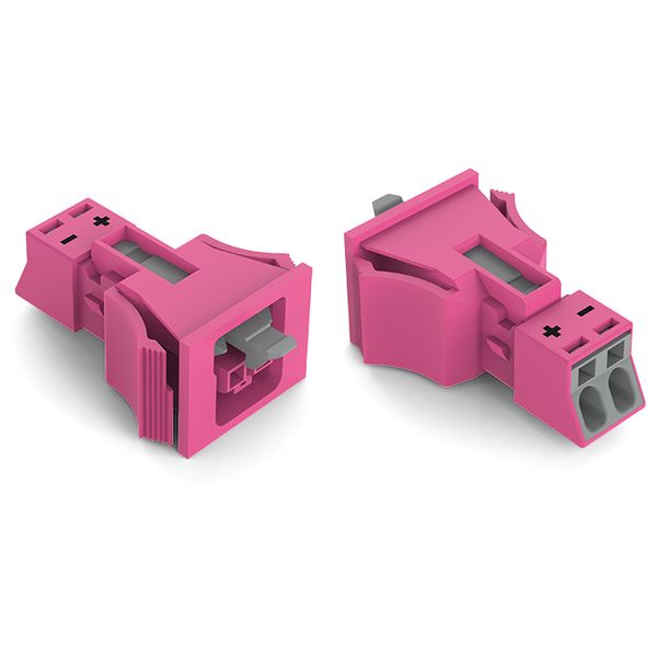 Snap-in socket 2-pole Cod. B pink image 3