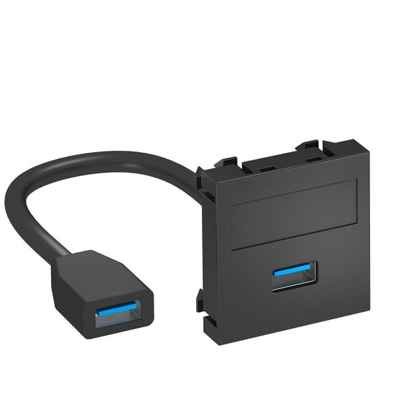 MTG-U3A F SWGR1 Multimedia support,USB 3.0 A-A with cable, socket-socket 45x45mm image 1