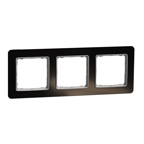 Sedna Design & Elements, Frame 3 gang, professional, glass dark image 5