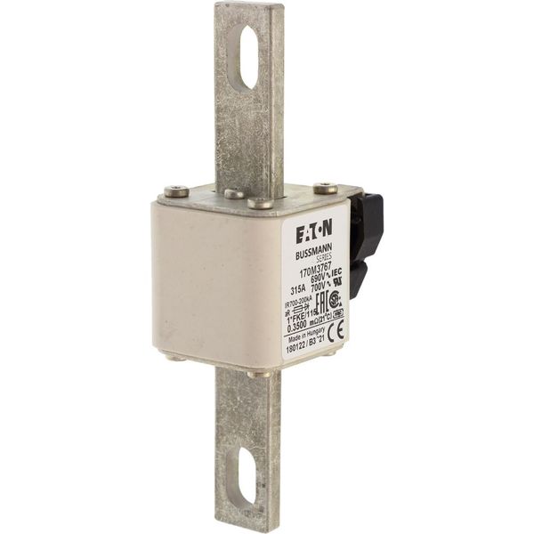 Fuse-link, high speed, 315 A, AC 690 V, compact size 1, 45 x 59 x 148 mm, aR, IEC, UL, single indicator image 7