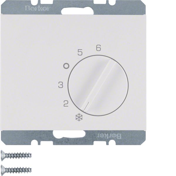Thermostat, change-over contact, centre plate, K.1, p. white glossy image 1