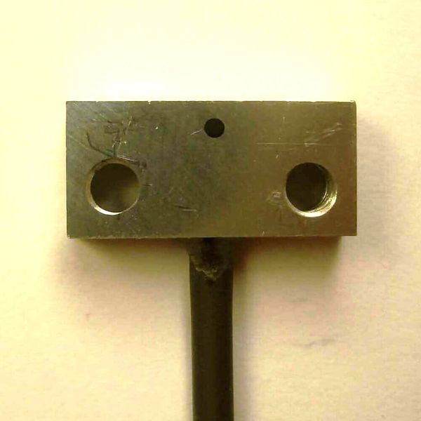 Fiber optic sensor head, through-beam, square, flat-view, M3 threaded image 2