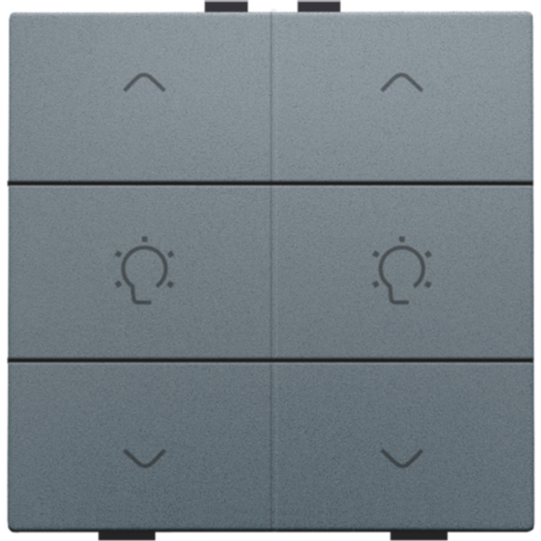 Double dimming control for Niko Home Control, blue grey coated image 1