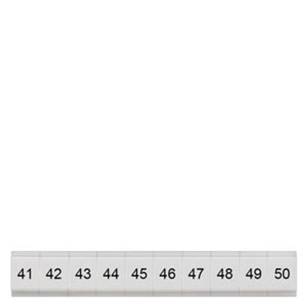 labeling plate, flat, 41-50, termin... image 1