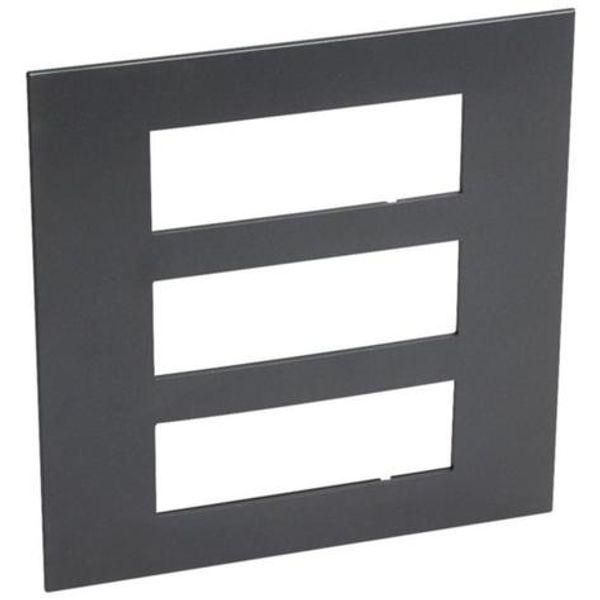 Plate Arteor - British std - square - 3 x 6 modules - graphite image 1