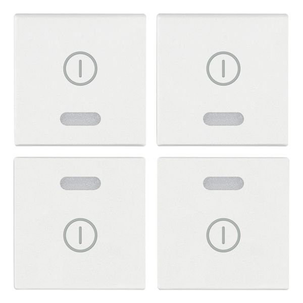 Four half-buttons 1M I/O symbols white image 1