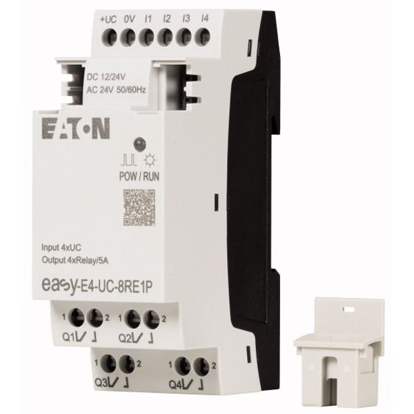 I/O expansion, For use with easyE4, 12/24 V DC, 24 V AC, Inputs/Outputs expansion (number) digital: 4, Push-In image 2