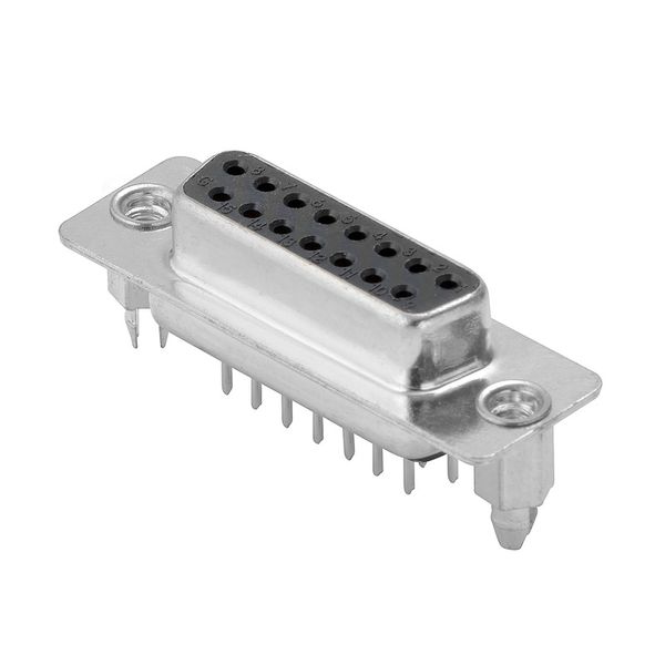 PCB plug-in connector data, Thread-nut UNC 4-40, THT solder connection image 1