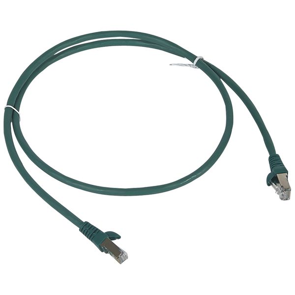 Patch cord RJ45 category 6 U/UTP unscreened LSZH green 3 meters image 1