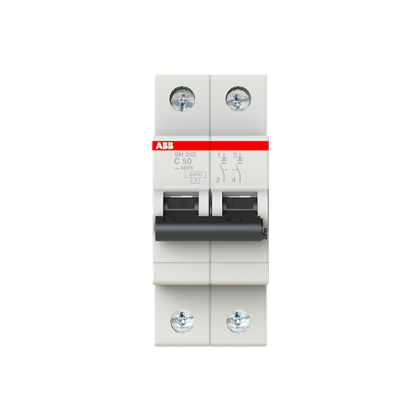 SH202-C50 Miniature Circuit Breaker - 2P - C - 50 A image 2