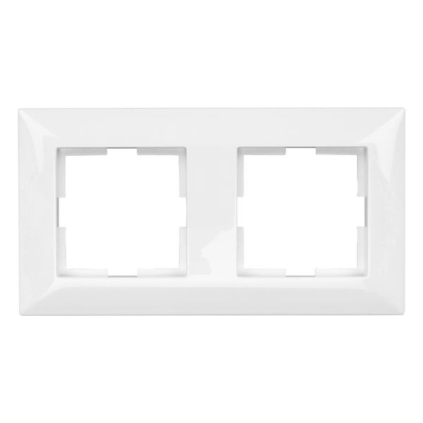 Two gang frame, white image 1