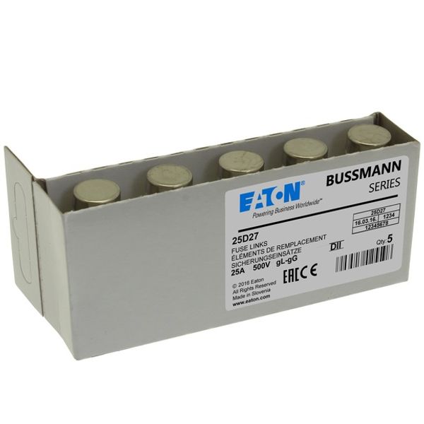 Fuse-link, LV, 35 A, AC 500 V, D2, gL/gG, IEC, time-delay image 1