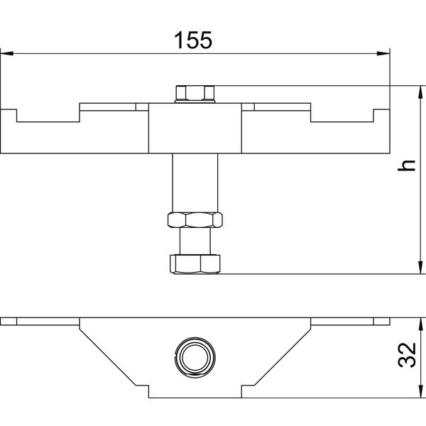 DSSL2 195 Heavy-duty support for underfloor socket 195/230 image 2