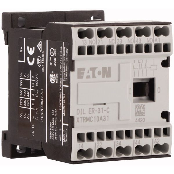 Contactor relay, 24 V DC, N/O = Normally open: 3 N/O, N/C = Normally closed: 1 NC, Spring-loaded terminals, DC operation image 4