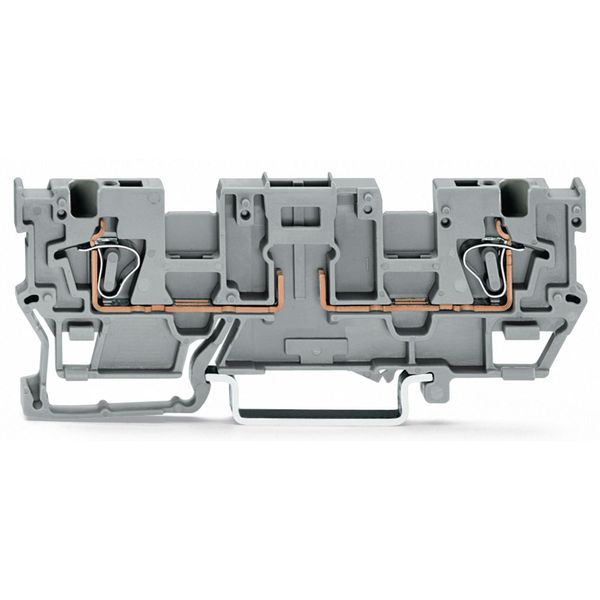 2-conductor carrier terminal block with 2 jumper positions for DIN-rai image 1