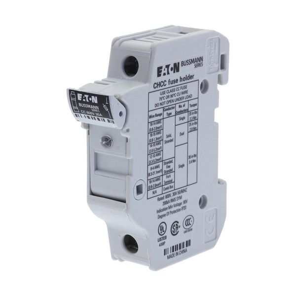 Fuse-holder, LV, 30 A, AC 600 V, 10 x 38 mm, CC, 1P, UL, indicating, DIN rail mount image 9