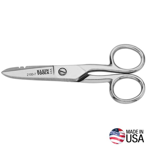 Electrician's Scissors, Nickel Plated image 1