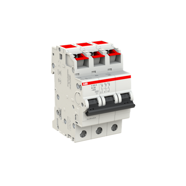 S203S-B20 Miniature Circuit Breaker - 3P - B - 20 A image 2