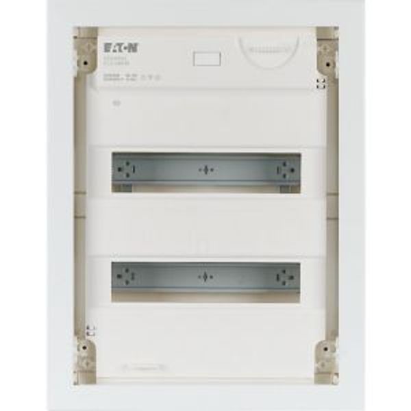 Hollow wall compact distribution board, 2-rows, flush sheet steel door image 4