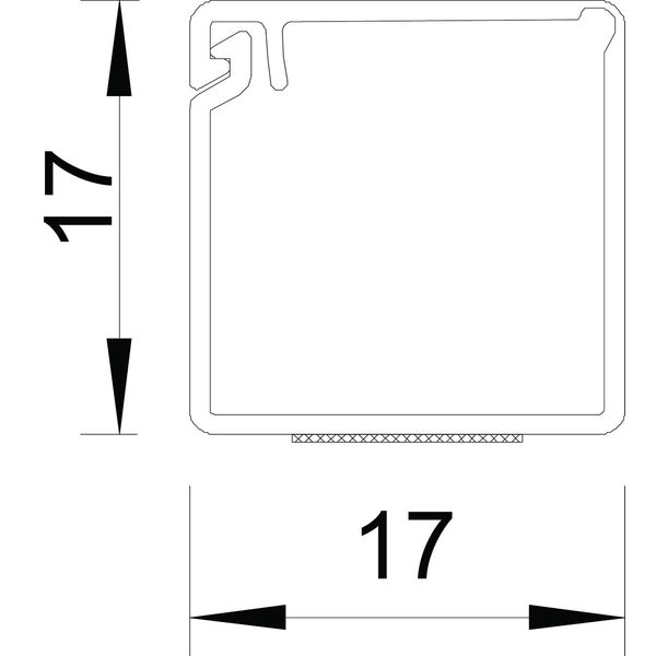 WDKMD17RW Mini trunking w. adhesive film and hinged upper part 17x17x2000 image 2