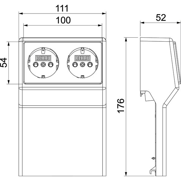 SL2GT20110 rws Mounting box SL double 20x110 9010 image 2