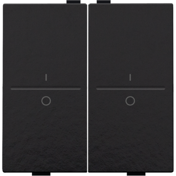 Double key with 'I' and '0' symbols for wireless switch or push button image 1