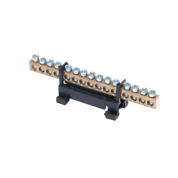 Terminal strip for rail TS 35 phase L 15 black image 1