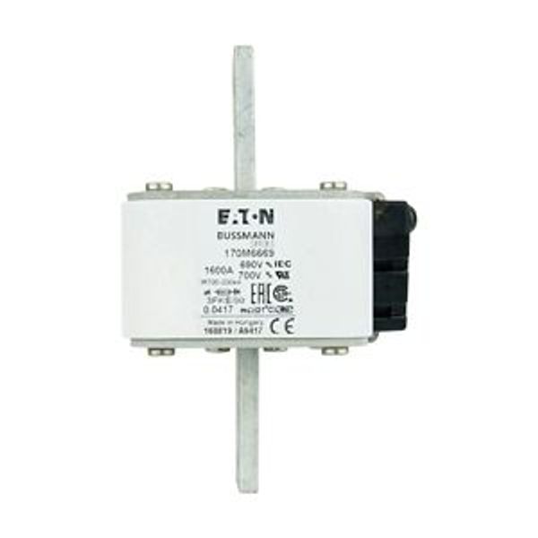 Fuse-link, high speed, 1600 A, AC 690 V, size 3, 76 x 92 x 135 mm, aR, IEC, UL, single indicator image 5