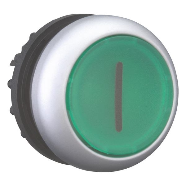 Illuminated pushbutton actuator, RMQ-Titan, Flush, maintained, green, inscribed, Bezel: titanium image 7